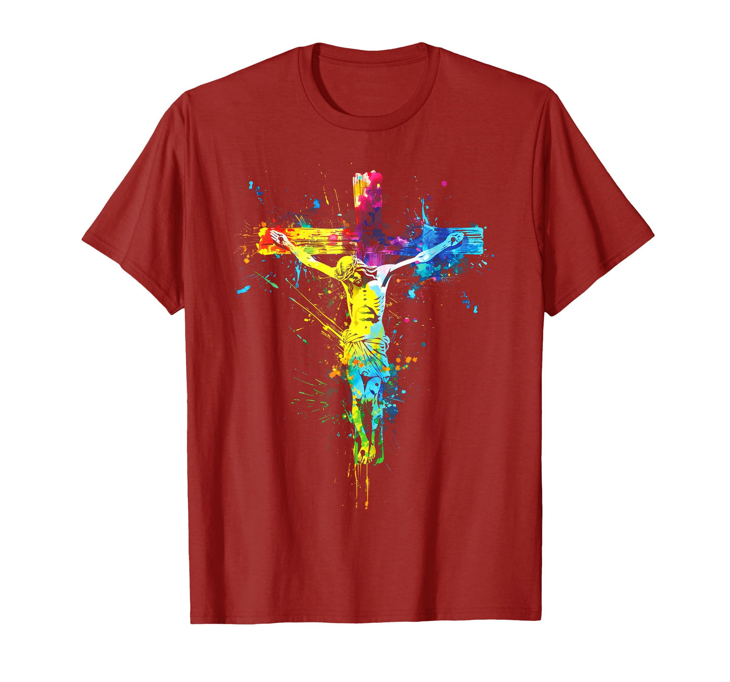 Jesus Cross Christian Watercolor Crucifixion T-Shirt