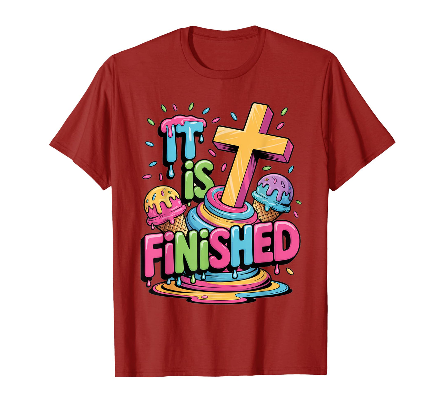 Christian Drip Kids It Is Finished Religious Faith Clothing T-Shirt