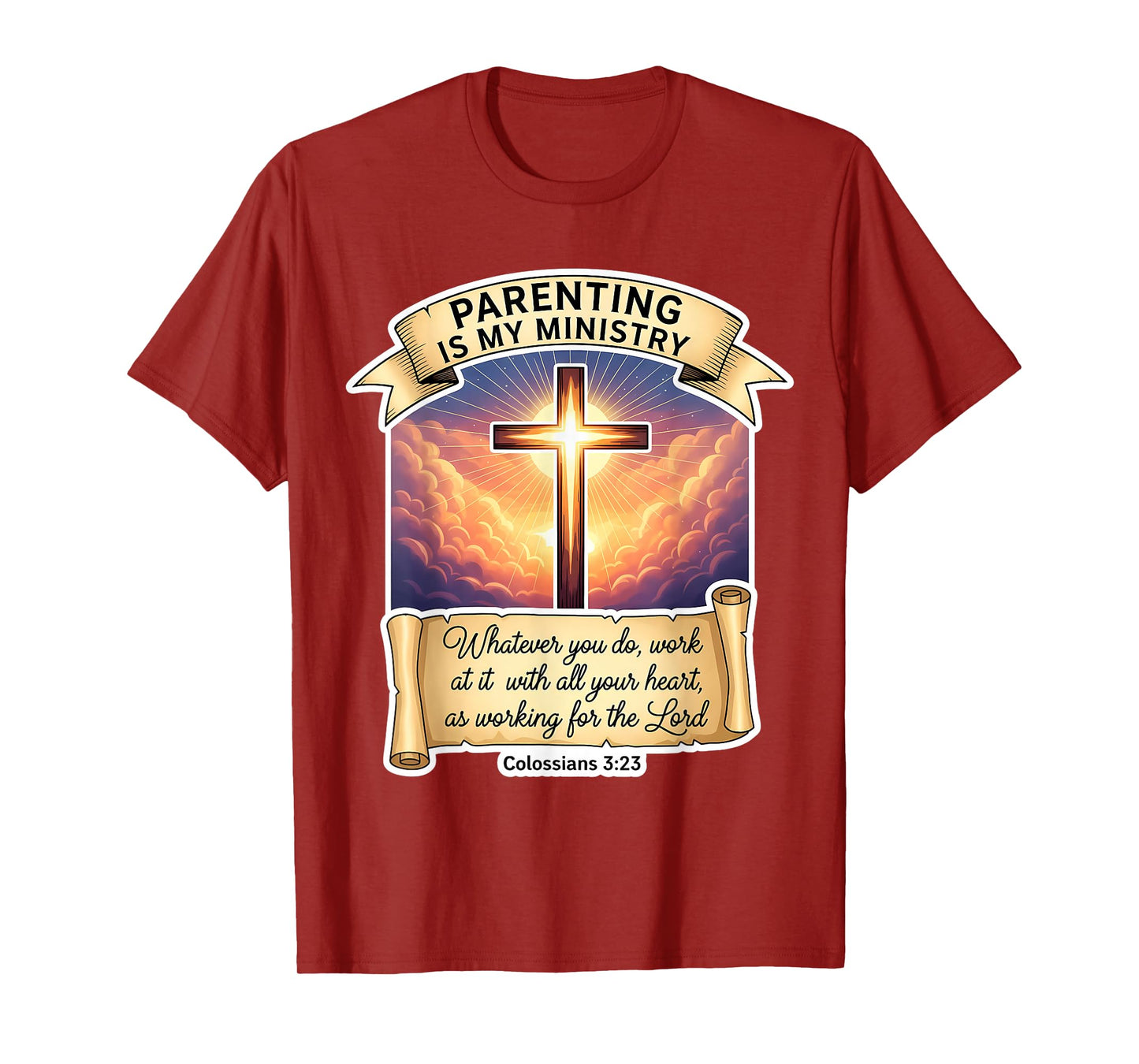 Christian Parenting is My Ministry Father's Day Dad Papa God T-Shirt
