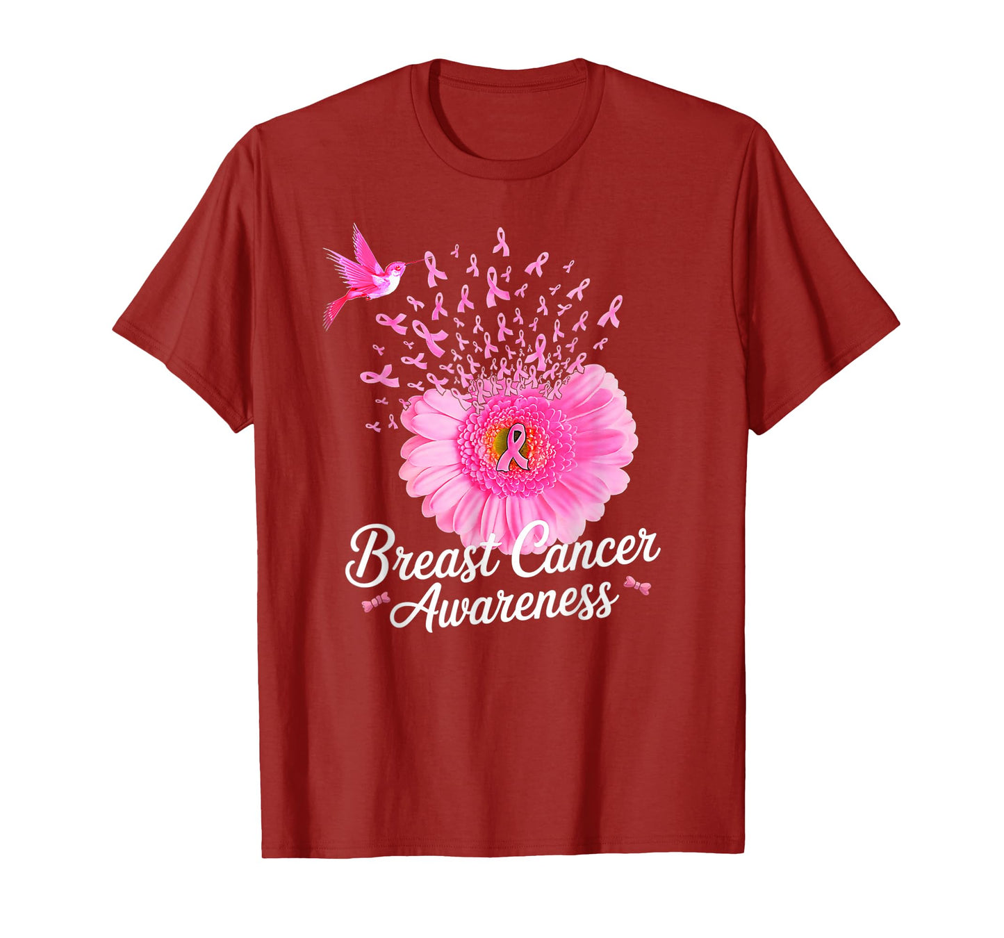 Sunflower Breast Cancer Awareness Pink Ribbon in October T-Shirt