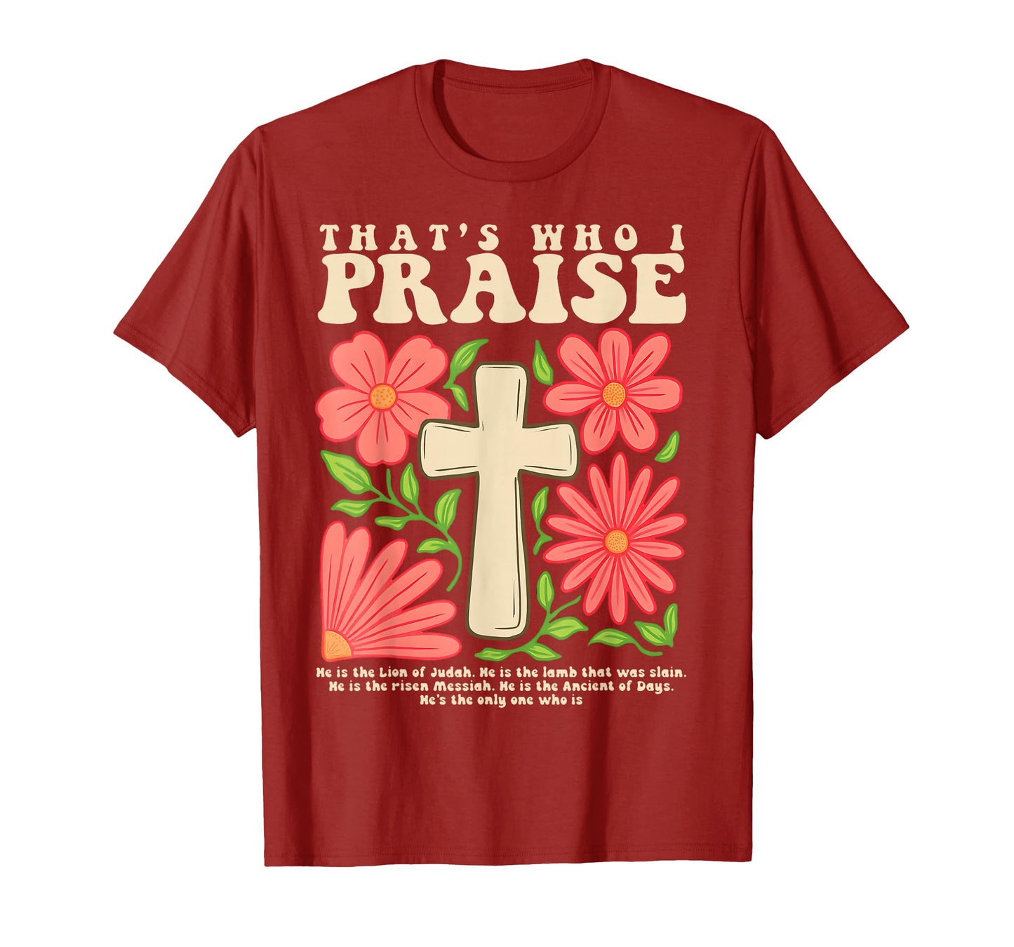 Brandon That's Who I Praise Jesus Christian Lake Merch T-Shirt