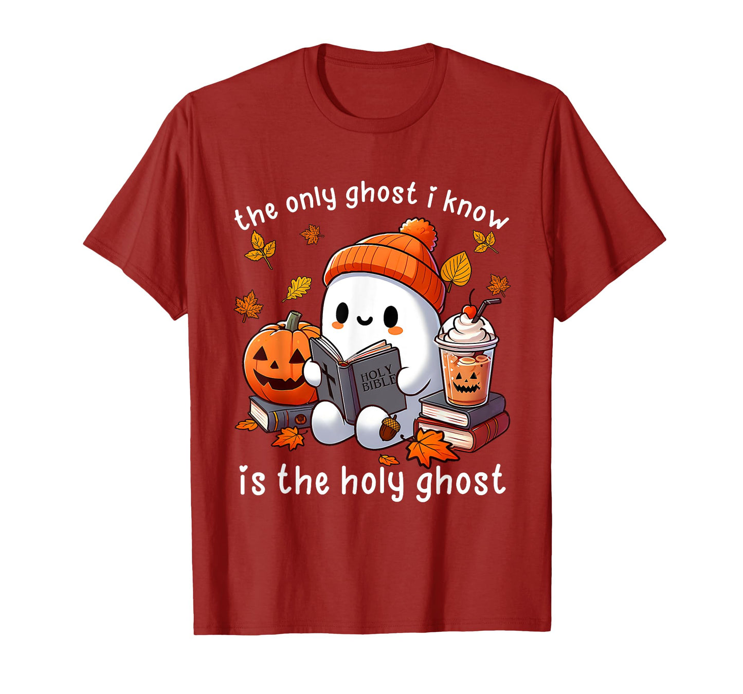The Only Ghost I Know is The Holy Ghost Halloween Book Lover T-Shirt