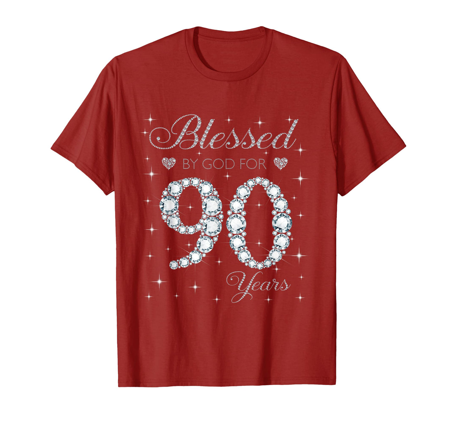 Blessed by God For 90 Years Old 90th Birthday Gift For Women T-Shirt