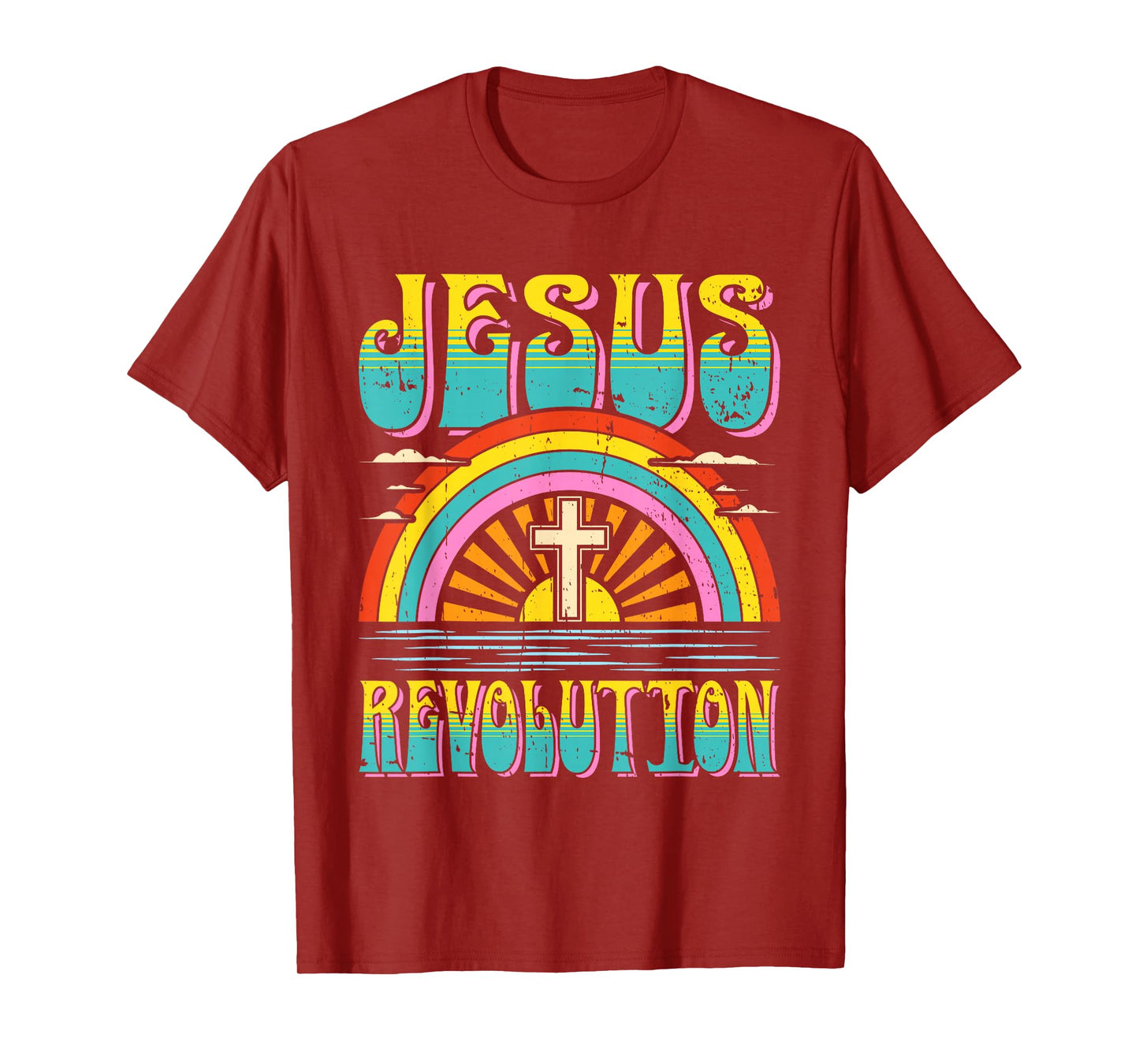 Jesus Revolution Faith Retro Groovy Christian T-Shirt