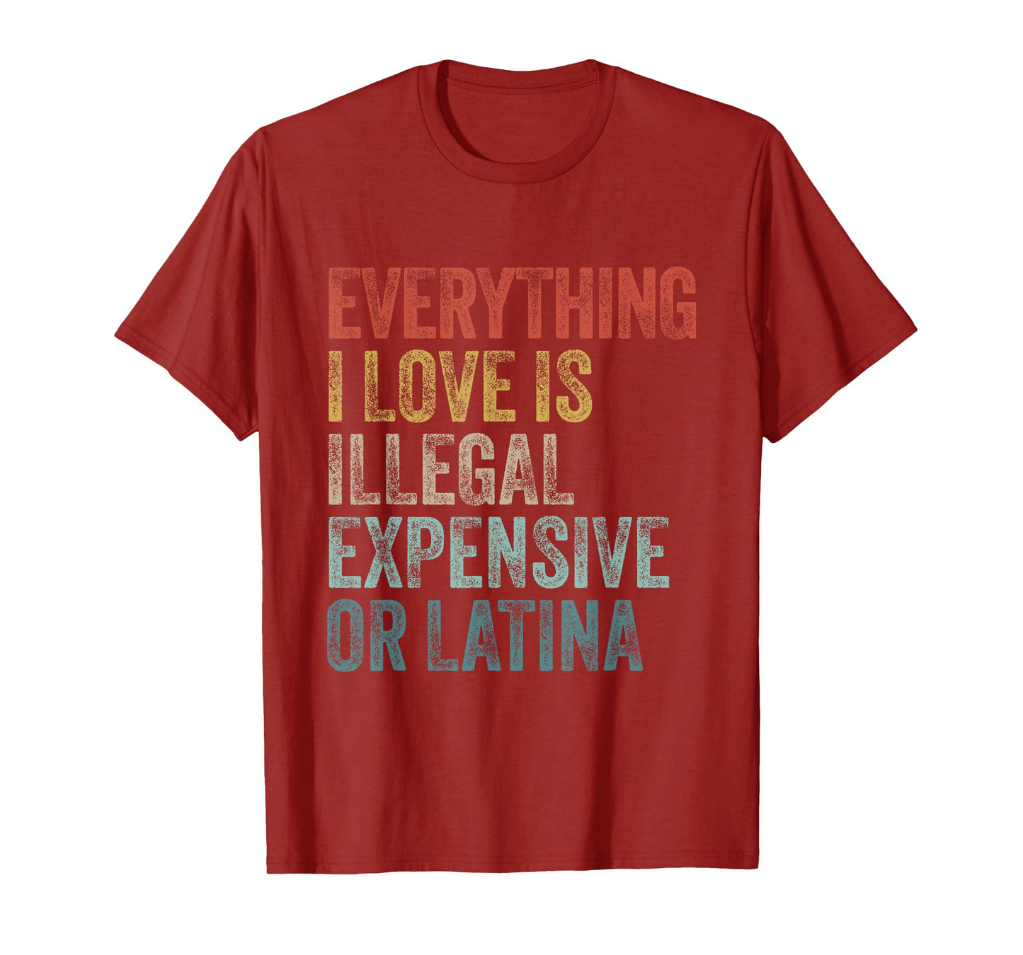 Everything I Love Is Illegal Expensive Or Latina Irony T-Shirt