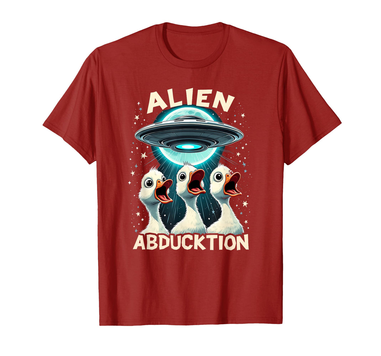 Duckling AbDUCKtion Word Joke - Funny Ducks UFO Abduction T-Shirt