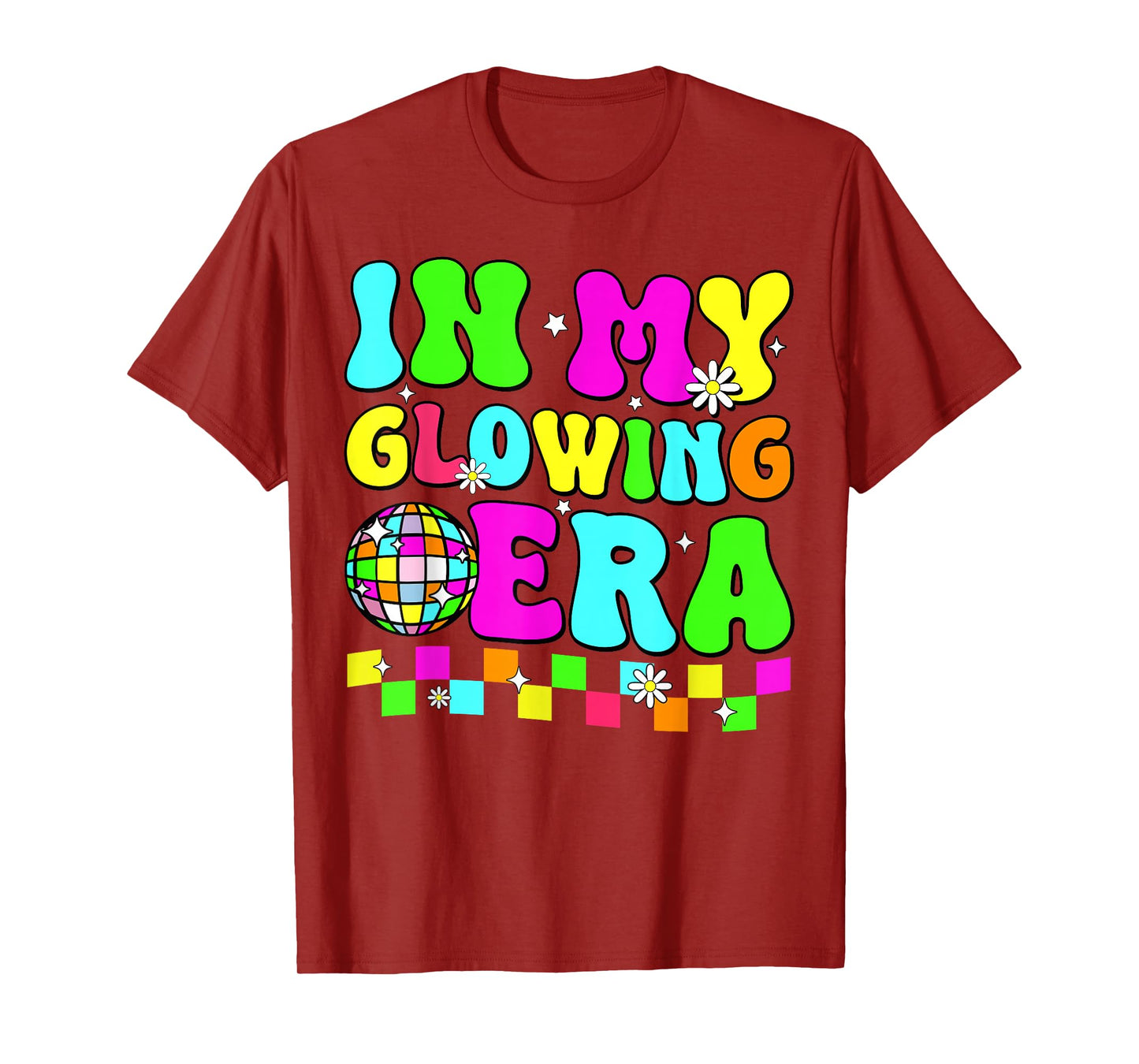 In My Glowing Era Retro Colorful Quote Group Team Tie Dye T-Shirt