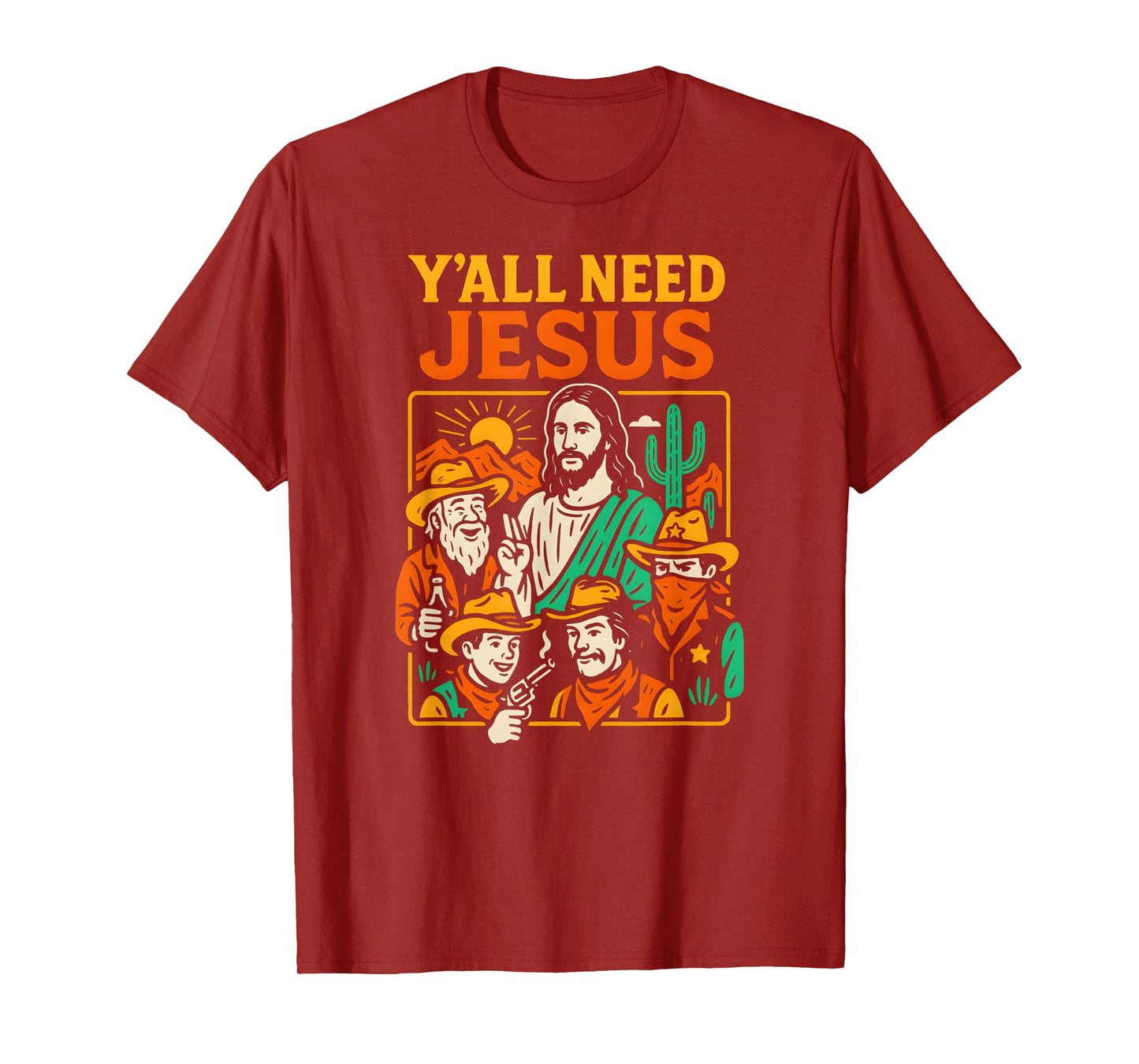 Christian Parody Yall Need Jesus Fun Womens Christian Faith T-Shirt