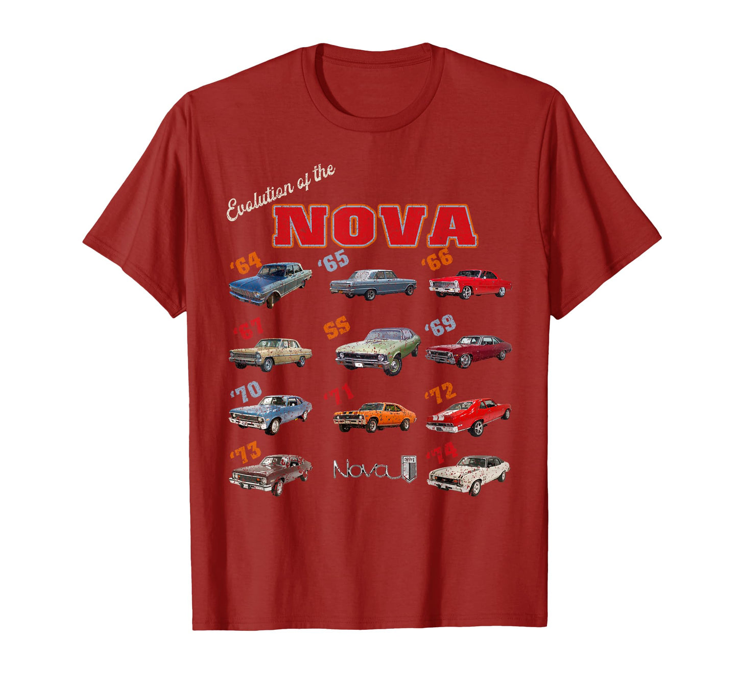 1969 72 63 64 65 66 67 68 70 71 73 74 chevys nova Evolution T-Shirt