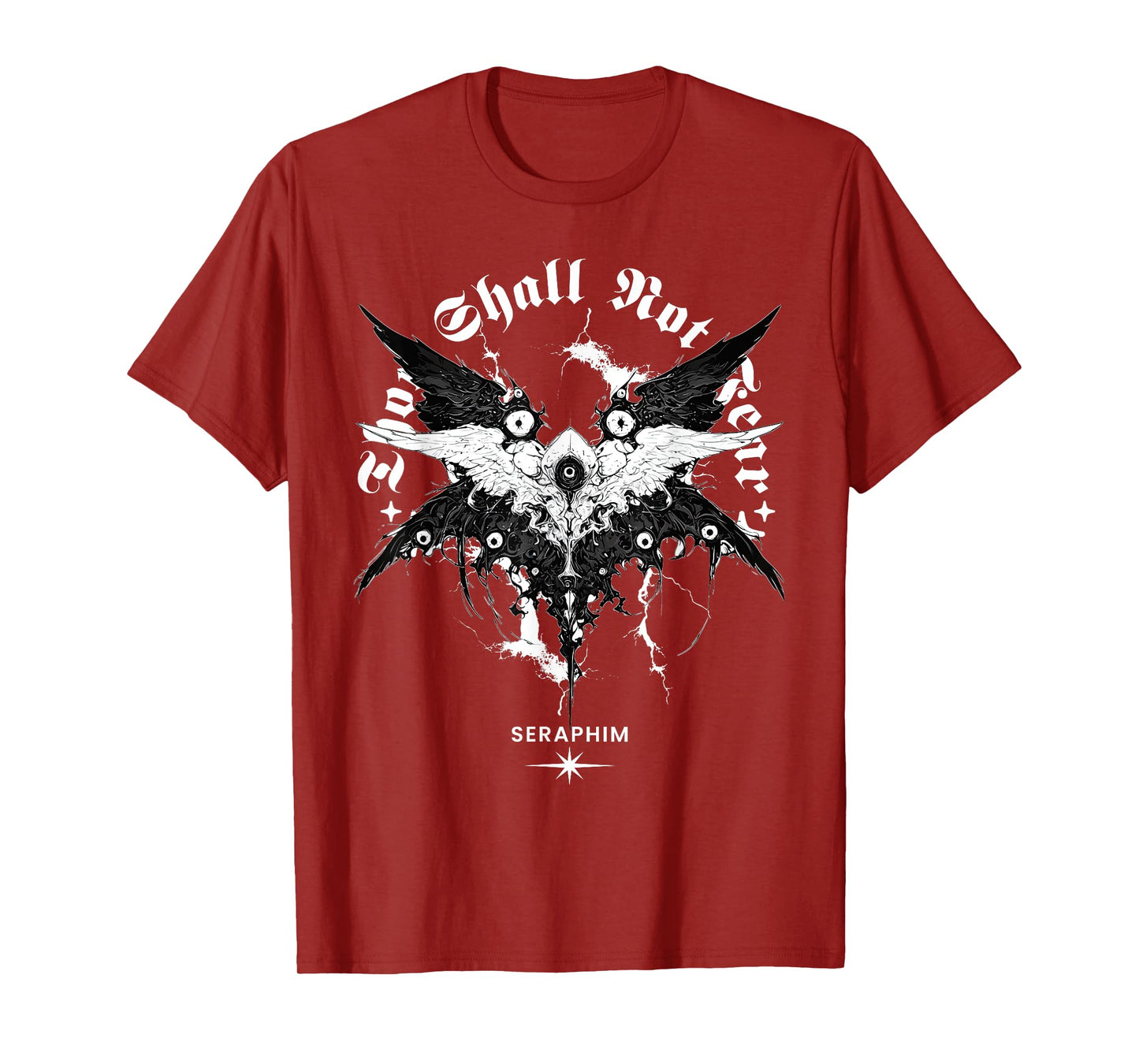 Gothic Seraphim Dark Aesthetic Biblical Angel T-Shirt