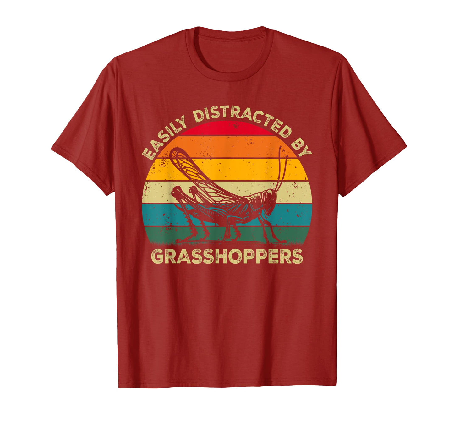 Easily Distracted By Grasshoppers, Cute Grasshopper Lovers T-Shirt