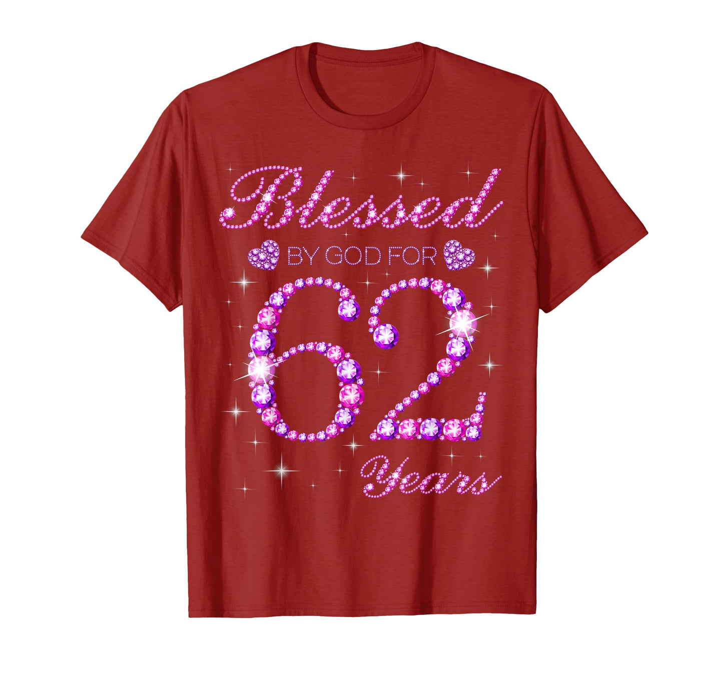 Blessed by God for 62 Years Old 62nd Birthday Party T-Shirt