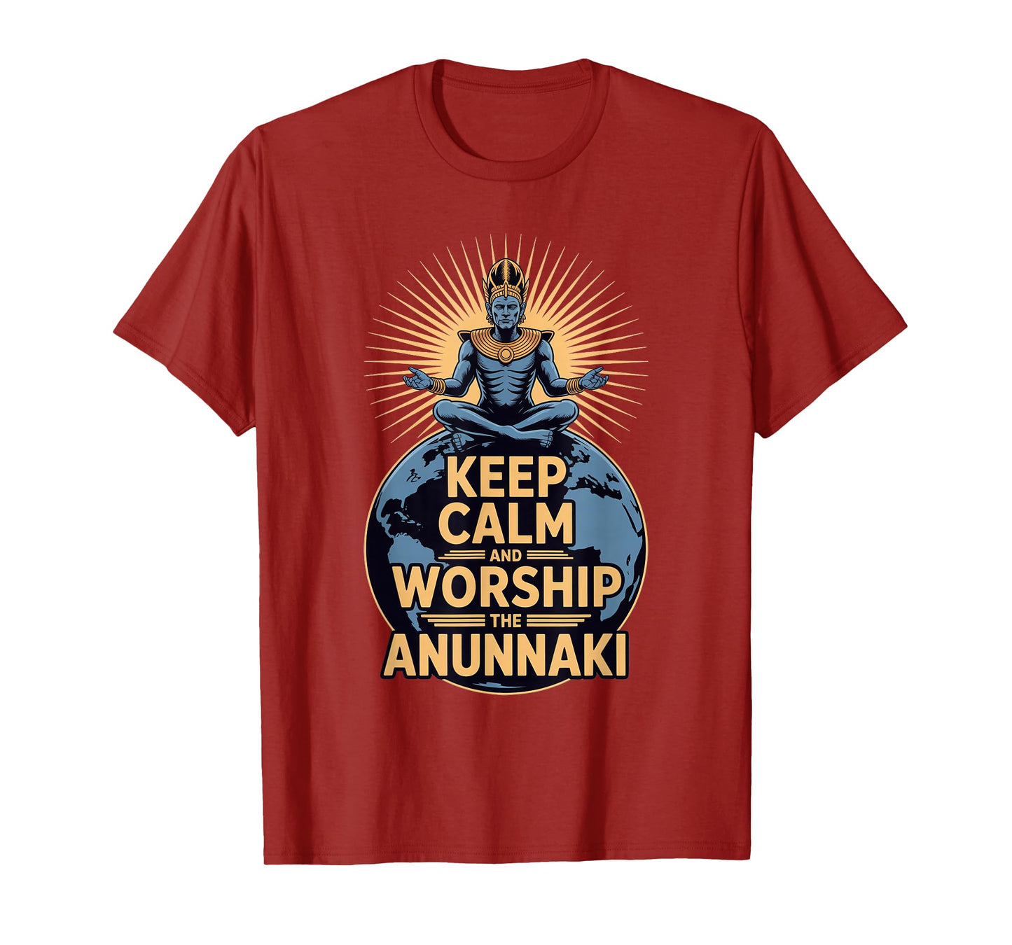 Worship The Anunnaki Calmly Enki Sumerian Ancient Gods T-Shirt