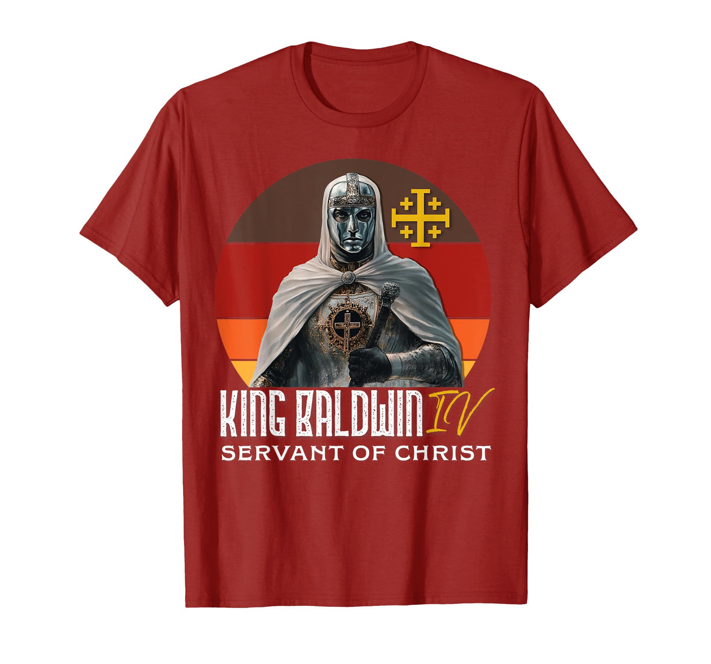 King Baldwin IV Jerusalem Cross Catholic T-Shirt