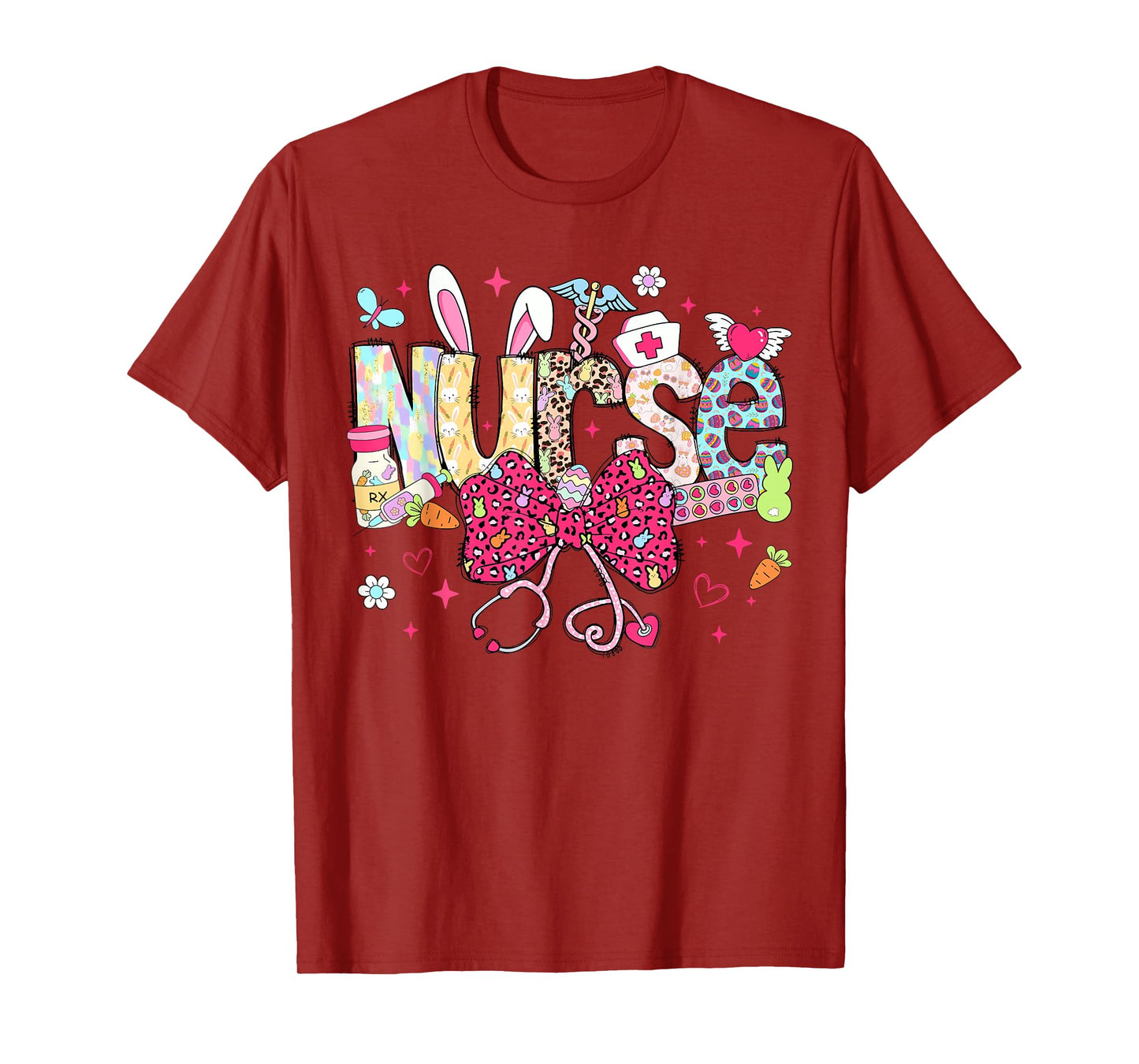 Nurse Easter Day Cute Coquette Stethoscope Nursing Easter T-Shirt