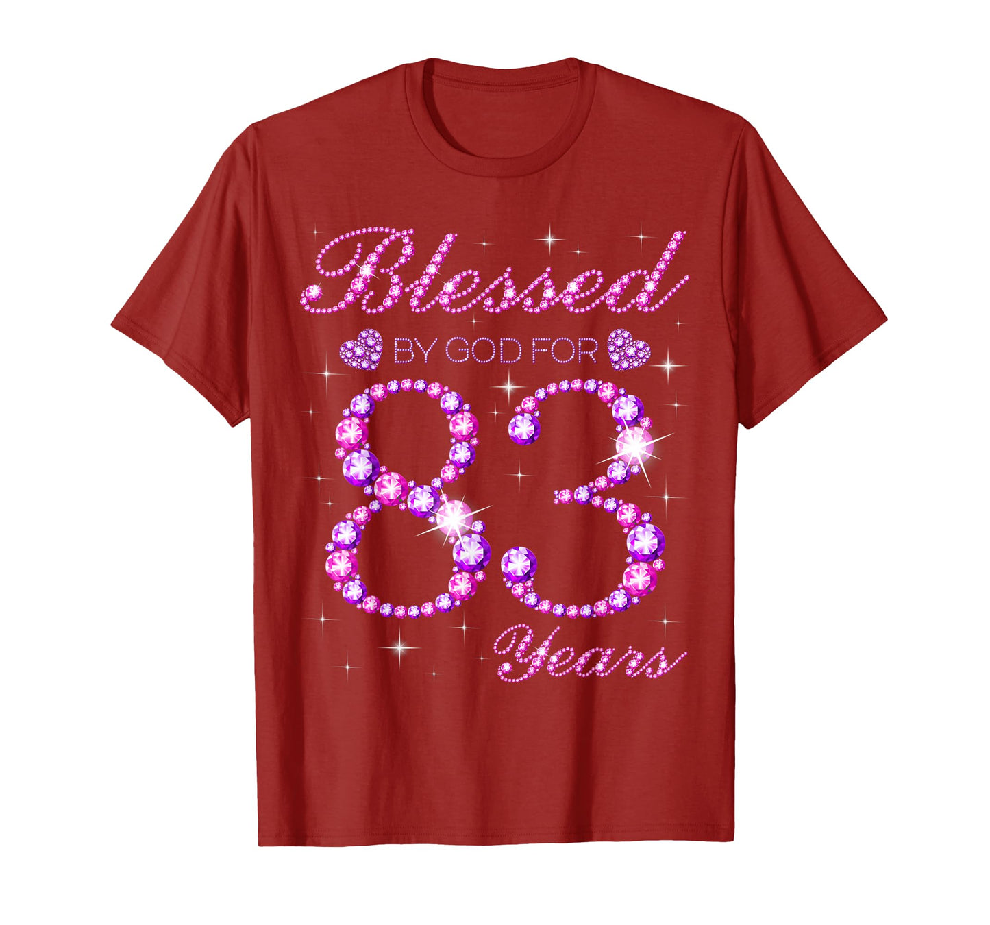 Blessed by God for 83 Years Old 83rd Birthday Party T-Shirt