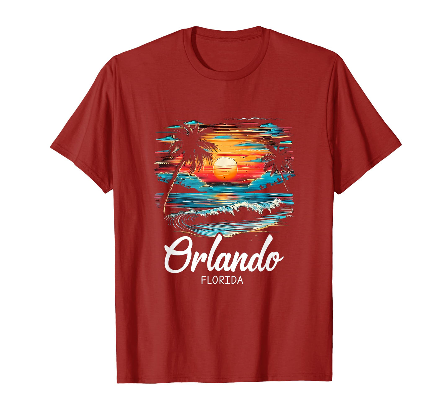Family Vacation Retro Sunset Florida Orlando T-Shirt