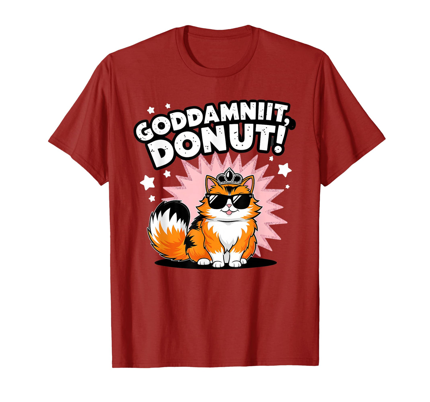Funny Donut Quote Goddammit Donut cute Cat T-Shirt