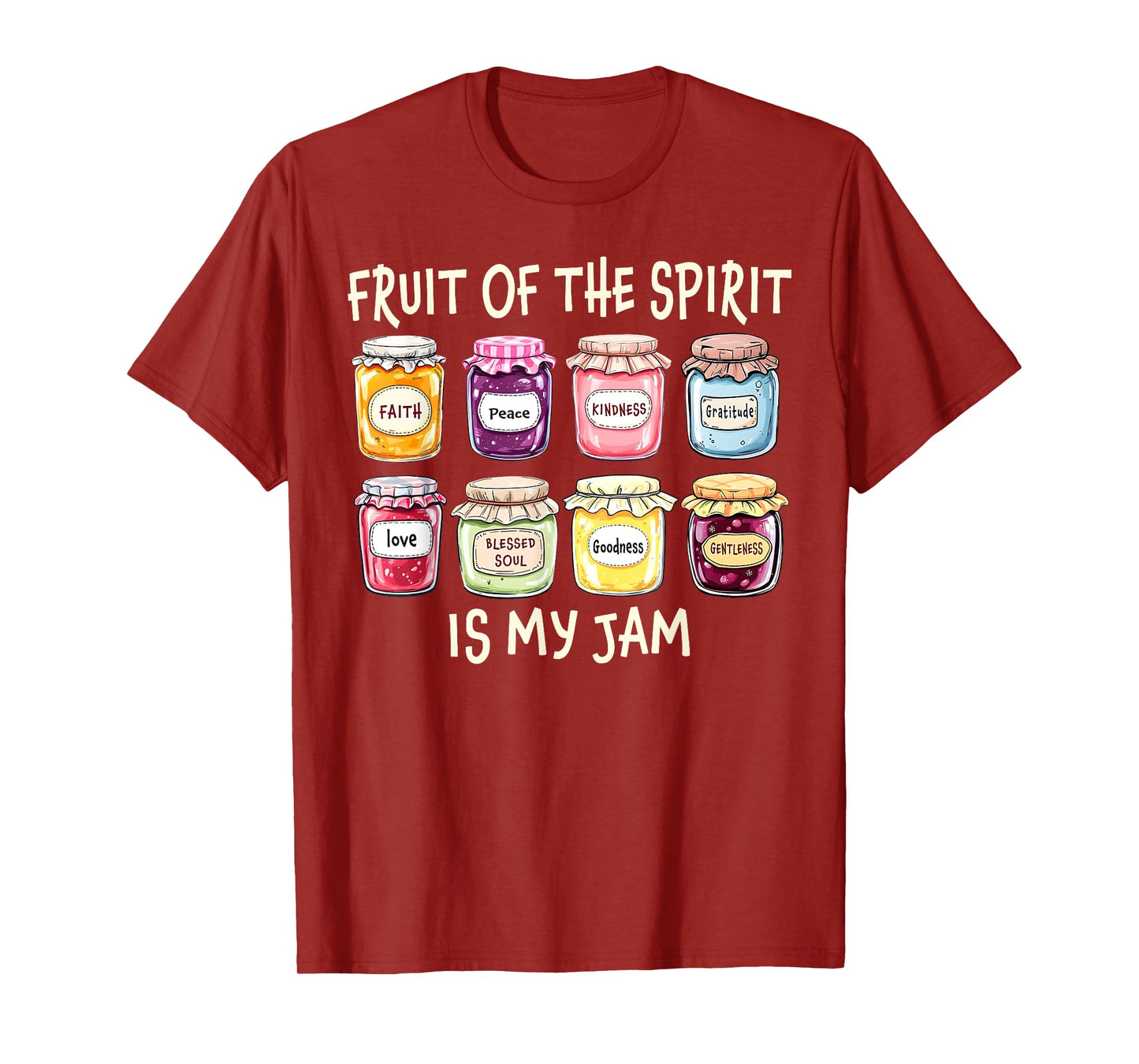 Vintage Fruit Of The Spirit Is My Jam Christian Bible Verse T-Shirt