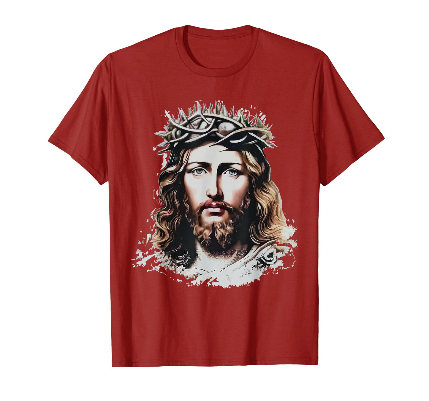 Face of Jesus Christ Crown of Thorns Catholic Faith T-Shirt