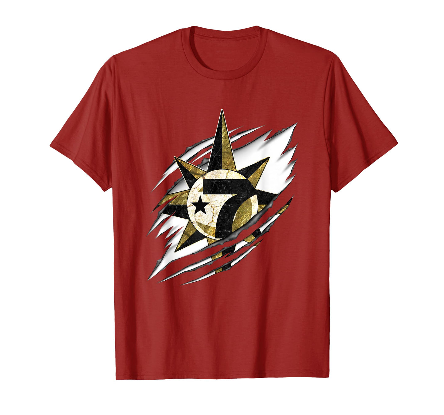 In the Name Of Allah 7 Logo Crescent Star Rip Reveal T-Shirt
