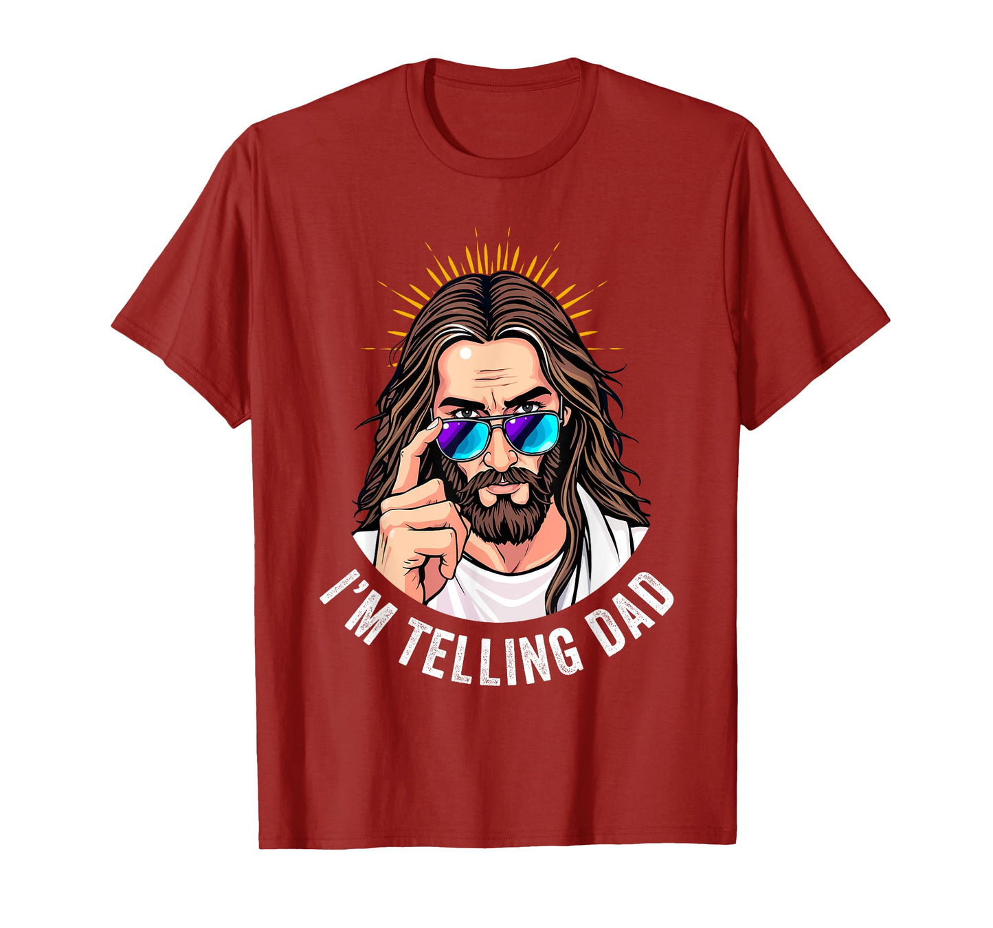 Funny Jesus I'm Telling Dad Religious T-Shirt