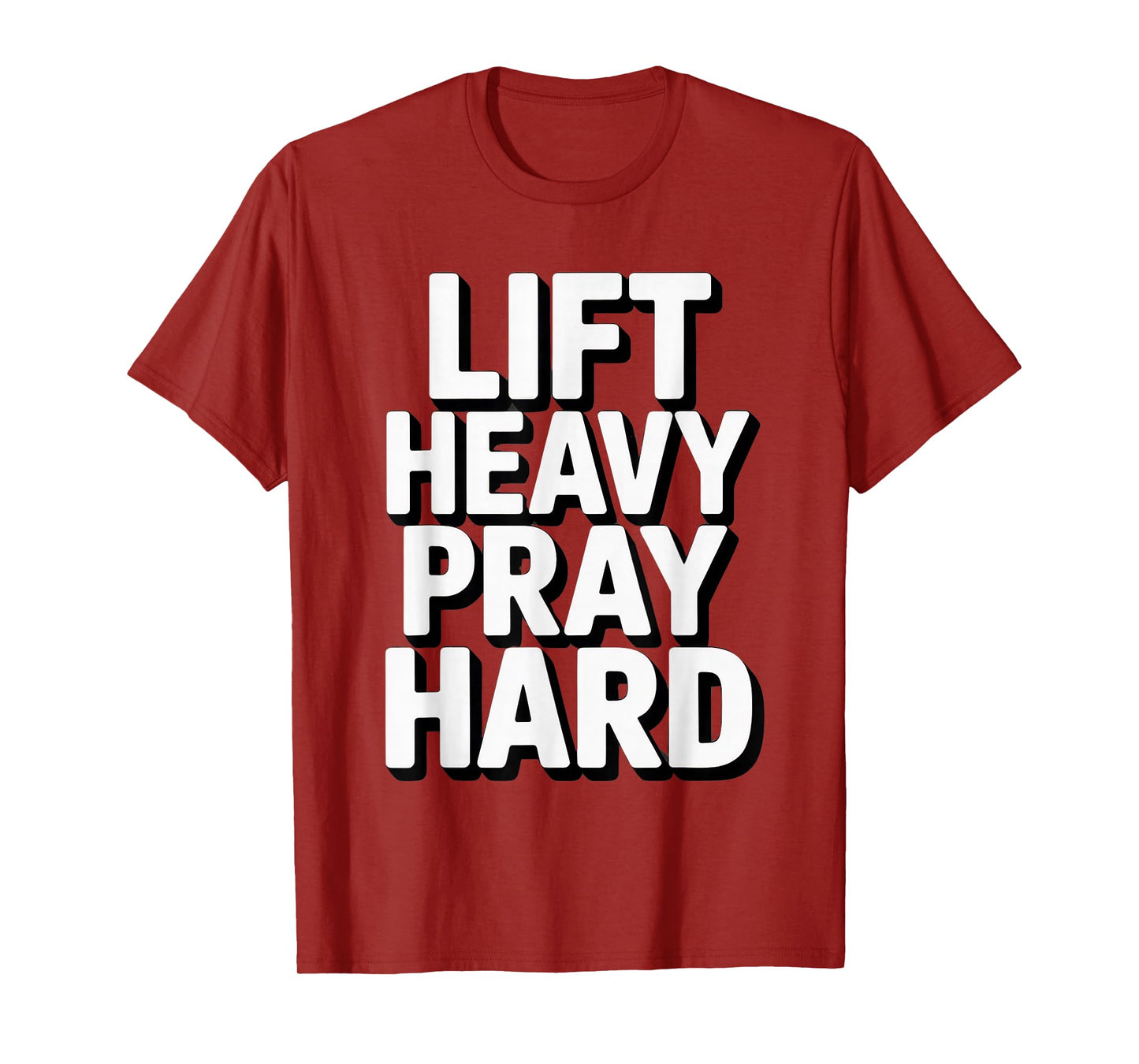 Lift Heavy Pray Hard Tshirt Gym Christian Gift Jesus Faith T-Shirt