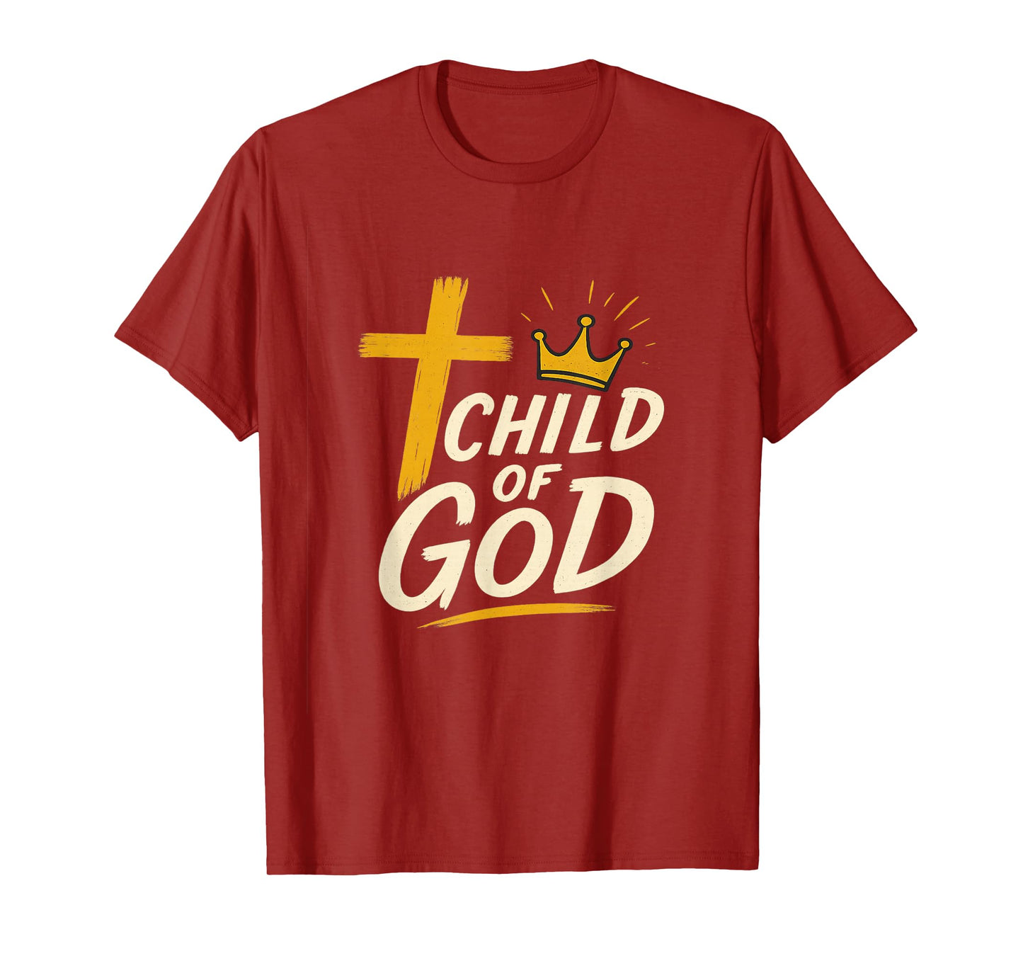 Christian Cross and Crown Graphic Tee - Child of God T-Shirt
