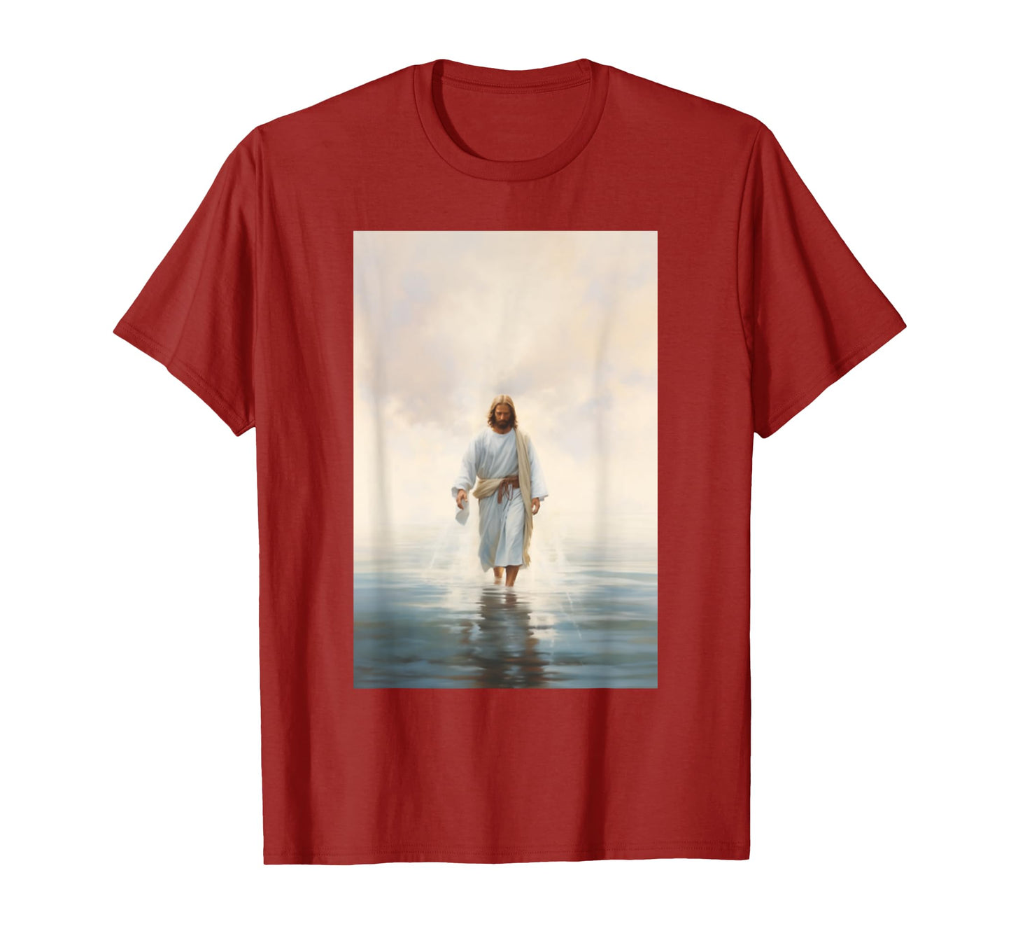 Jesus Walking On Water Christian Bible Faith God T-Shirt