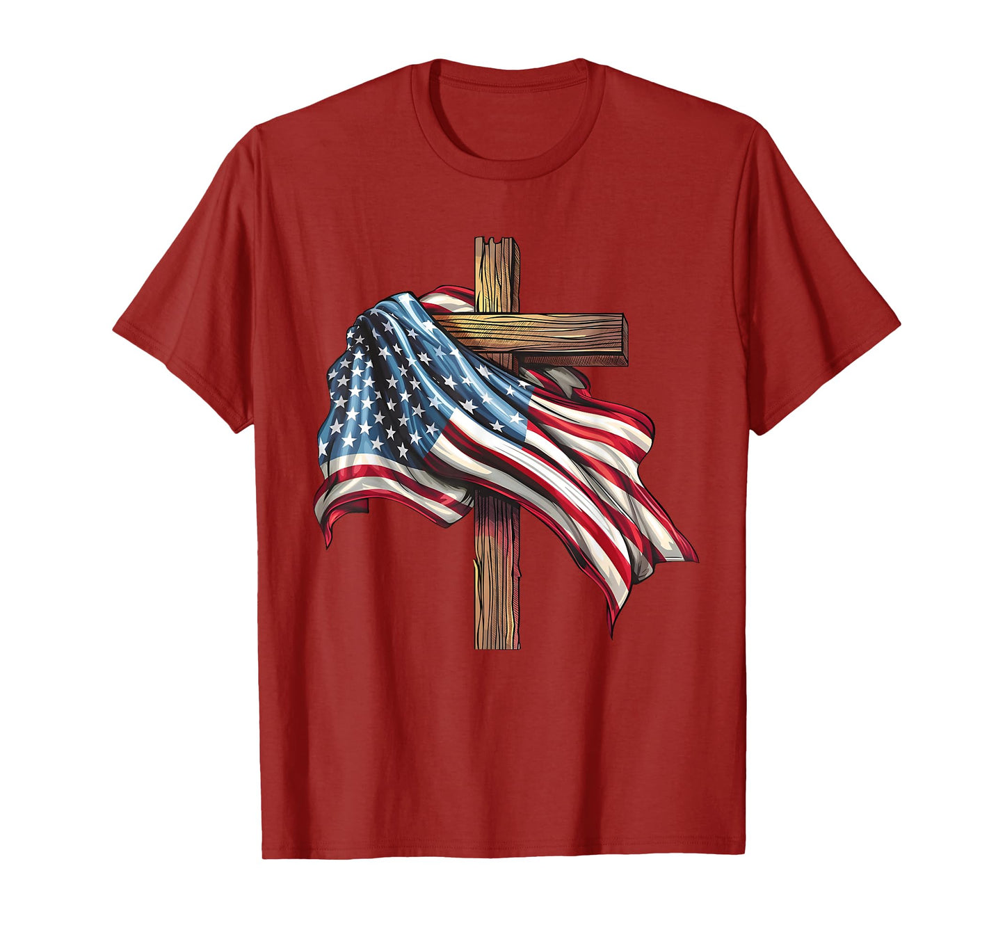 Jesus Christ Stars & Stripes American Patriotic 4th Of July T-Shirt