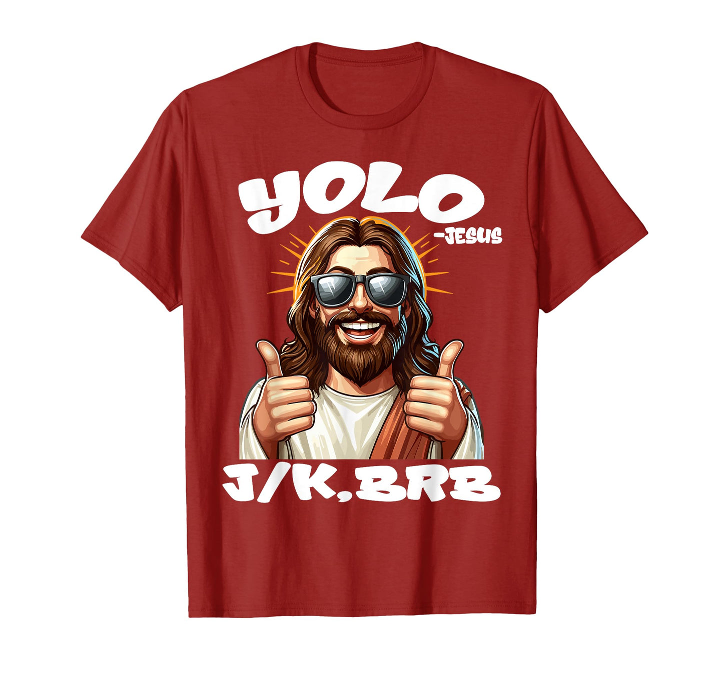 YOLO JK BRB JESUS Christians Easter Day Funny Resurrection T-Shirt