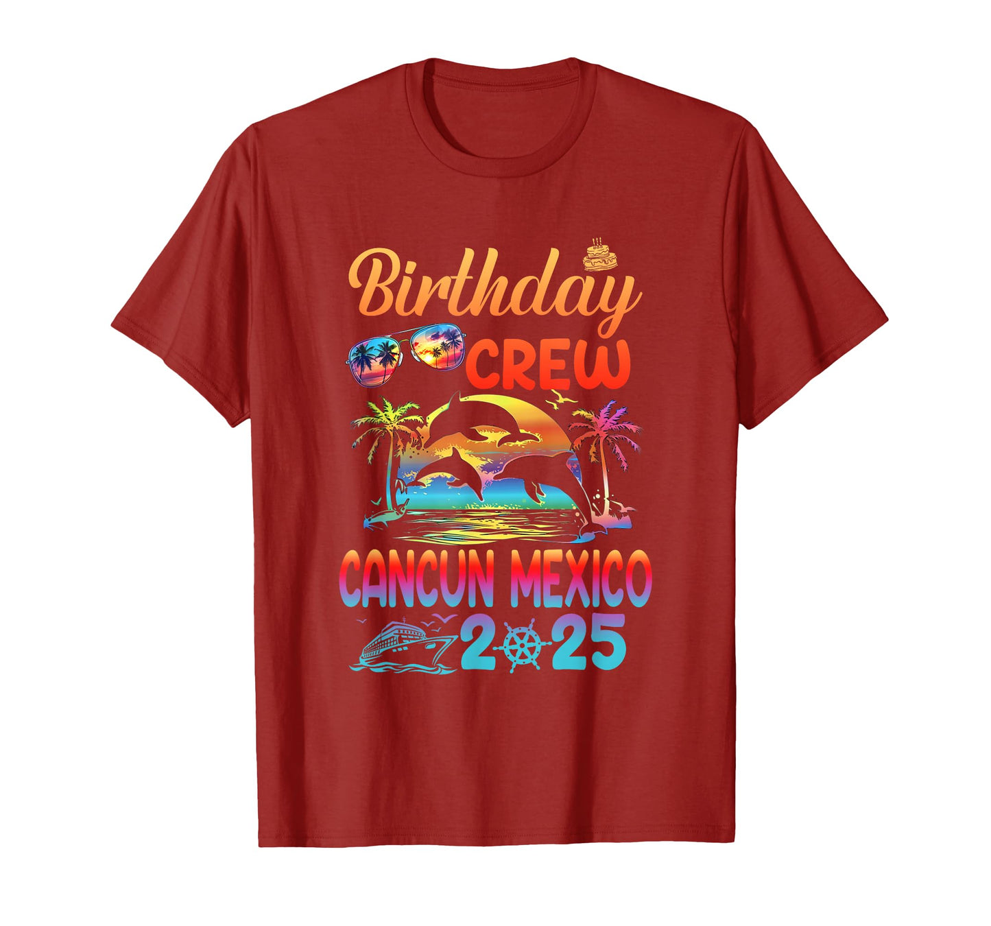 Cancun Mexico Birthday Trip Vacation 2025 Matching Group T-Shirt