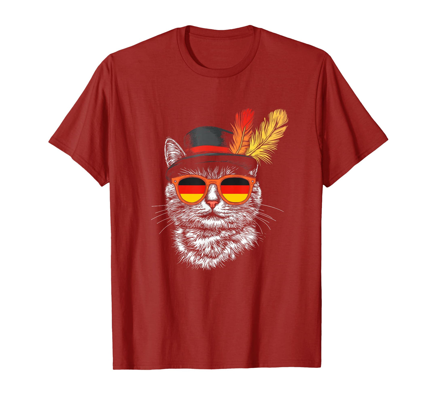 Cute Cat German Flag Oktoberfest Costume Germany Festival T-Shirt