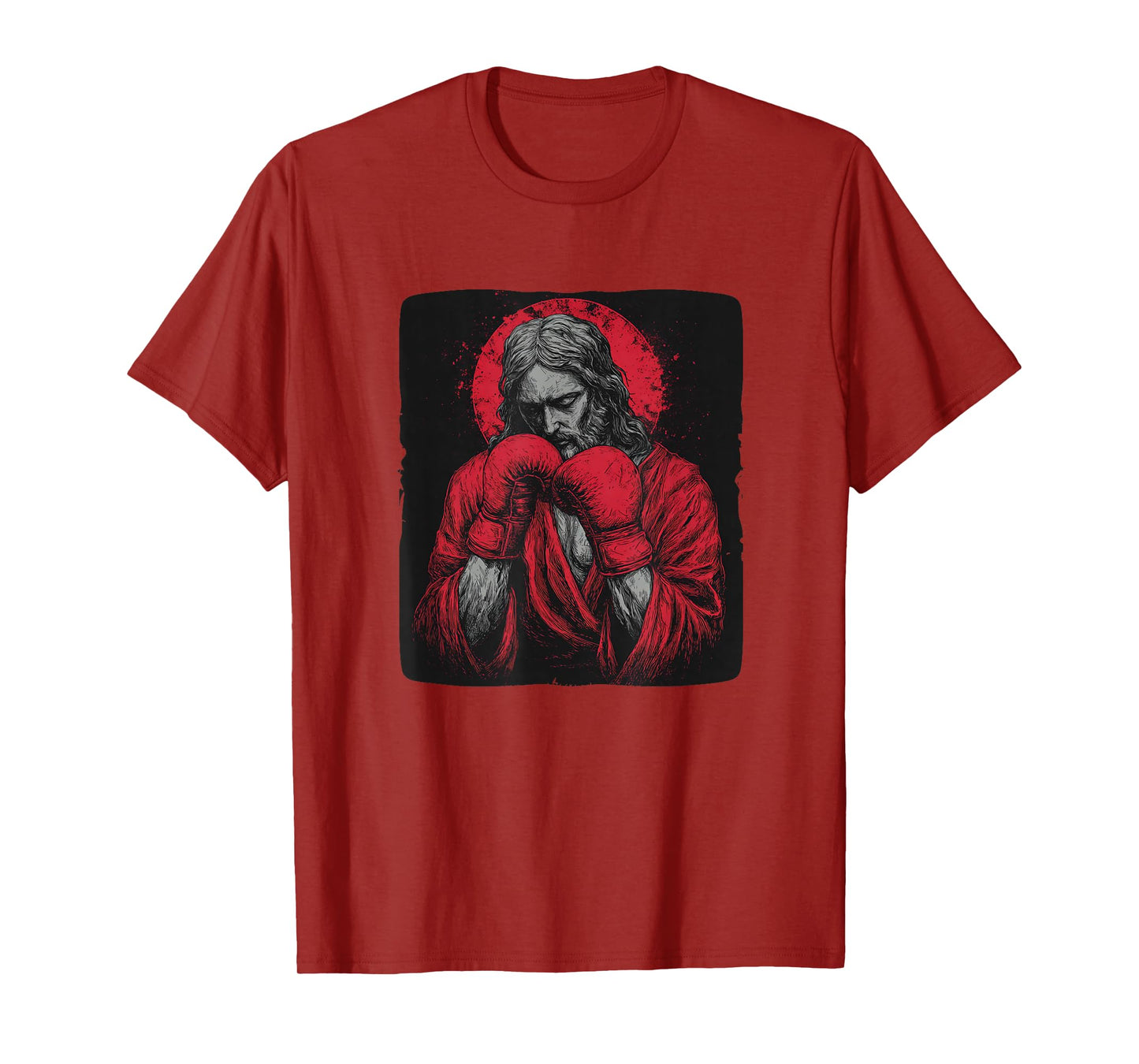 Funny Jesus with Boxing Gloves for God Lovers and Believer T-Shirt