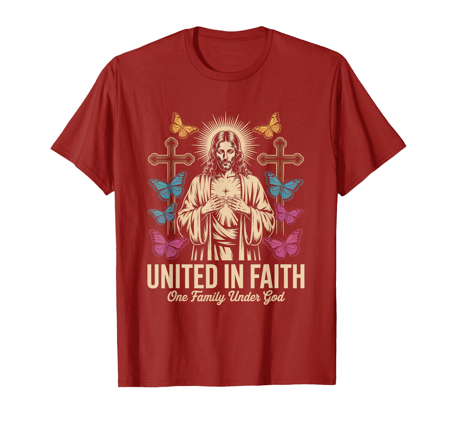United in Faith Vintage Jesus Christian Streetwear T-Shirt