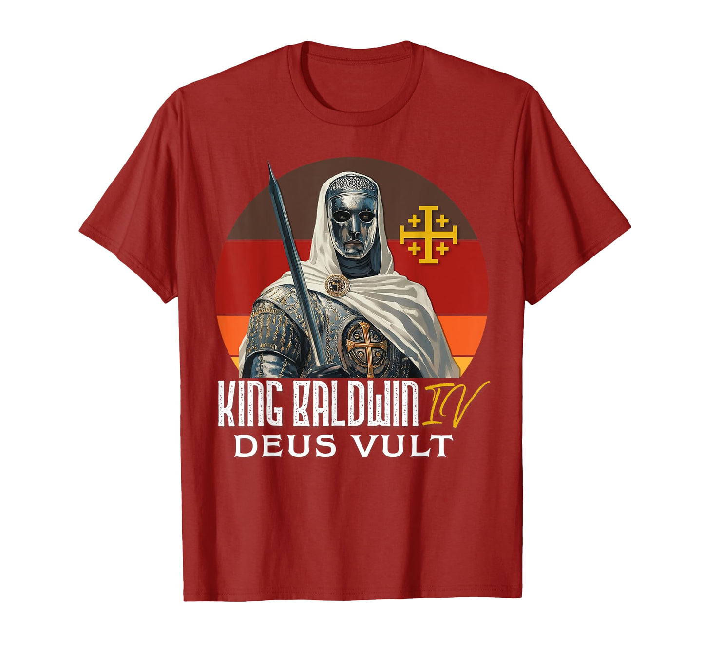 King Baldwin IV Jerusalem Cross Catholic T-Shirt