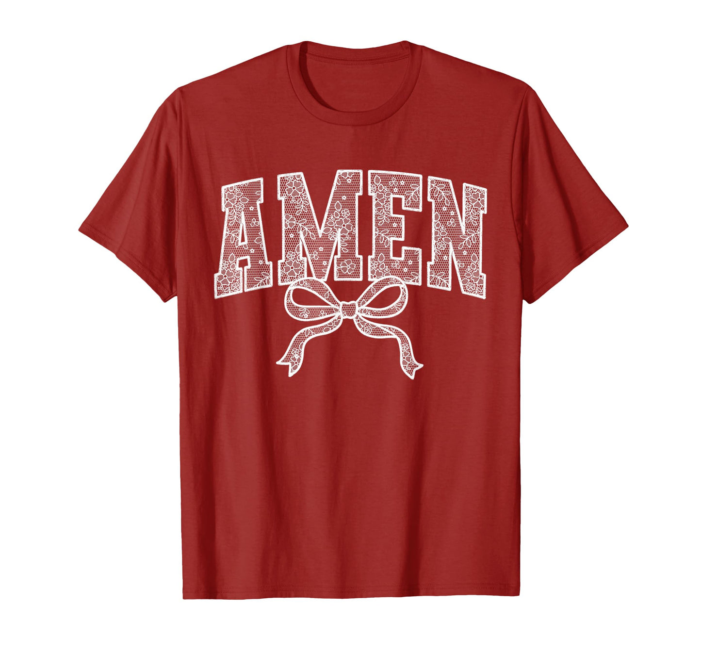 Vintage Amen Coquette Bow Floral Christian Jesus Easter Day T-Shirt