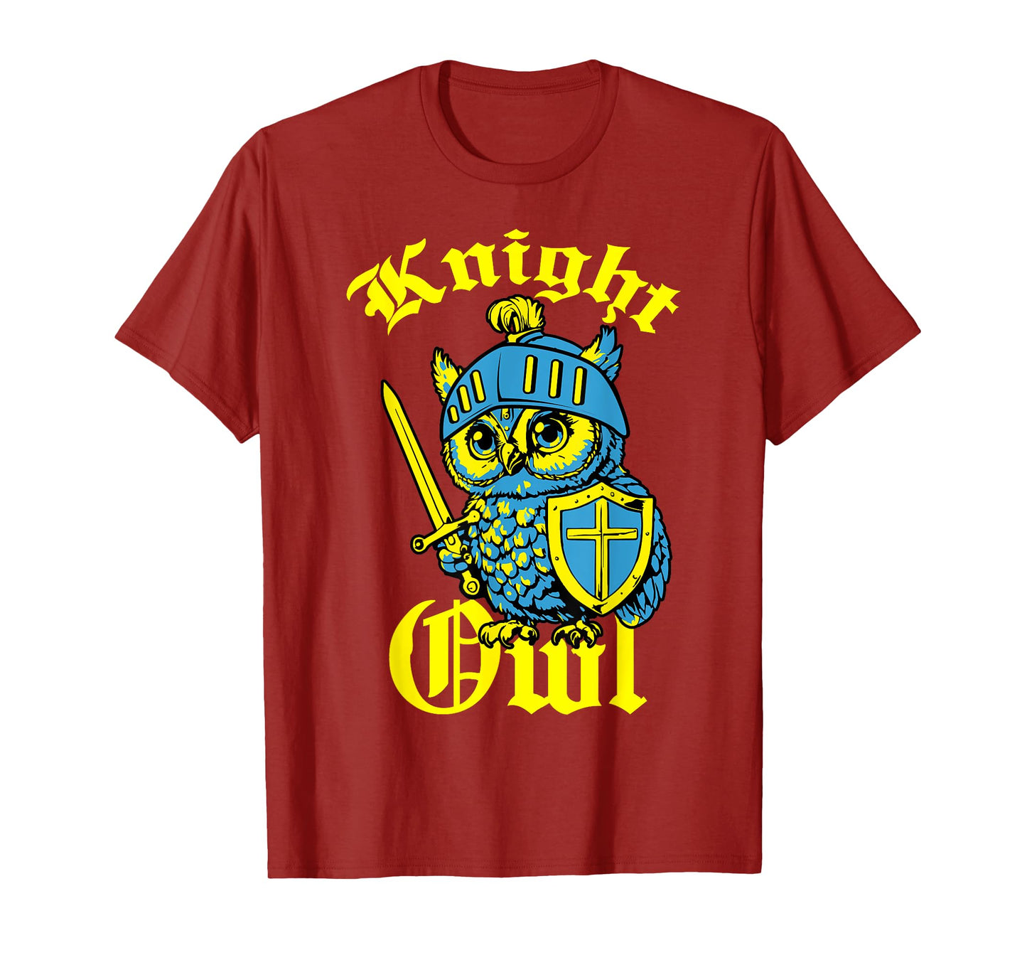 Knight Owl Funny Medieval Knights Ren Faire Jousting T-Shirt
