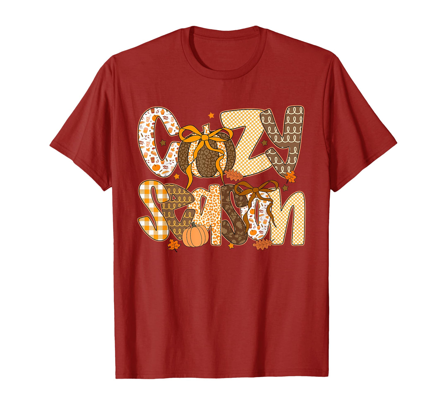 Fall Season Cozy Vibes Vintage Cute Winter Quote T-Shirt
