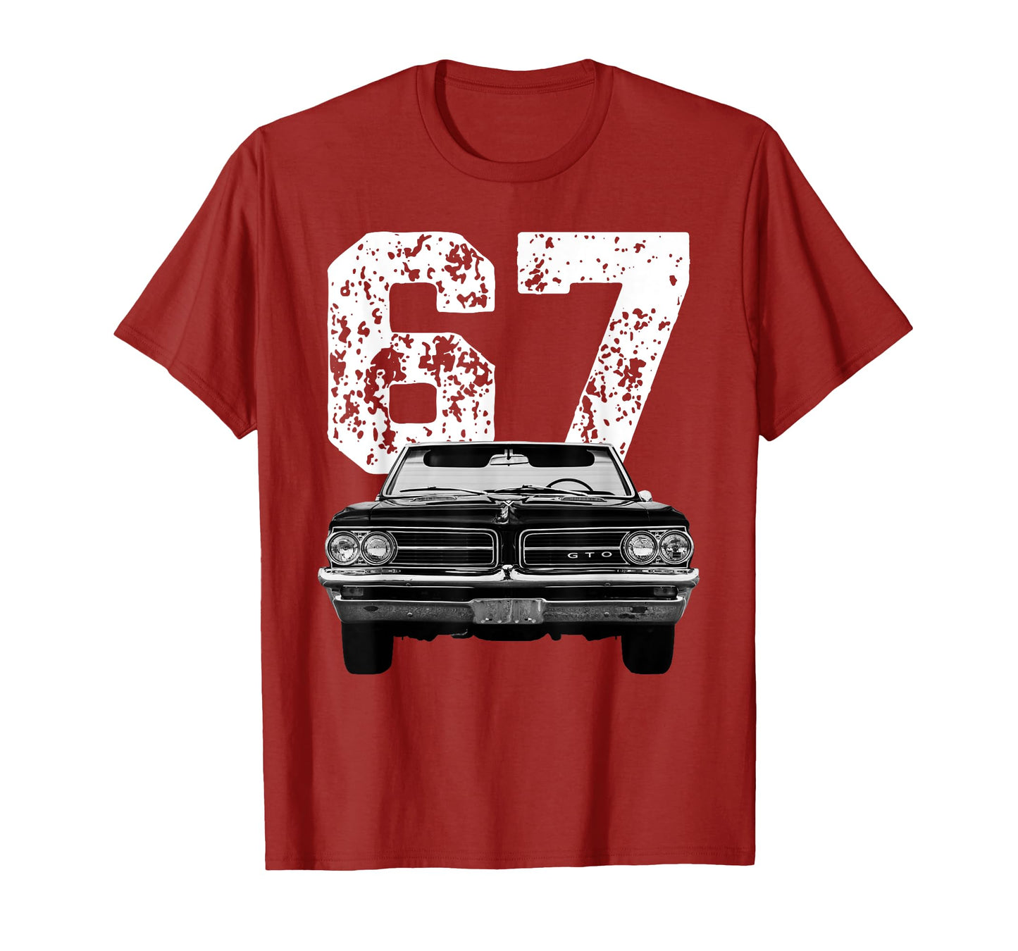 1967 67 Gto Classic Car Old School Muscle Car Birthday Retro T-Shirt