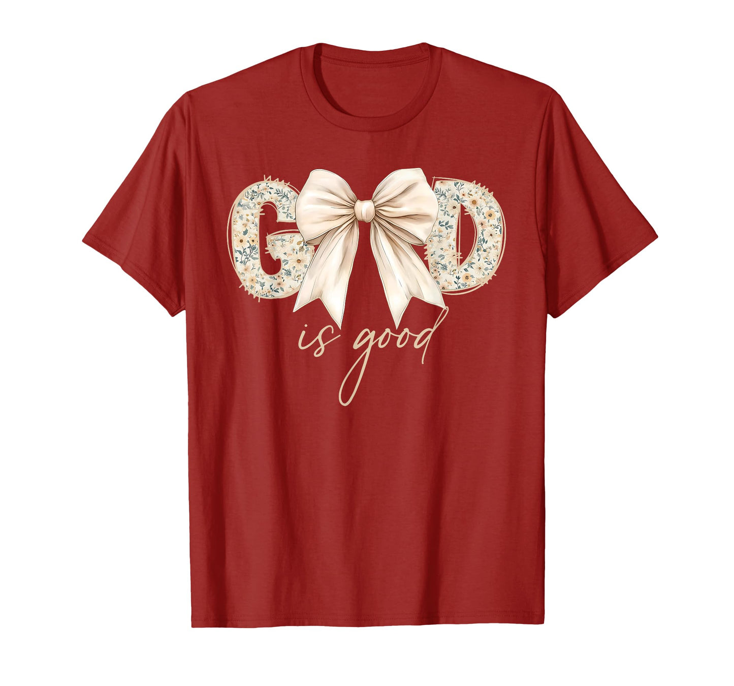 God is Good Coquette Bow Jesus Christian Faith Religious T-Shirt