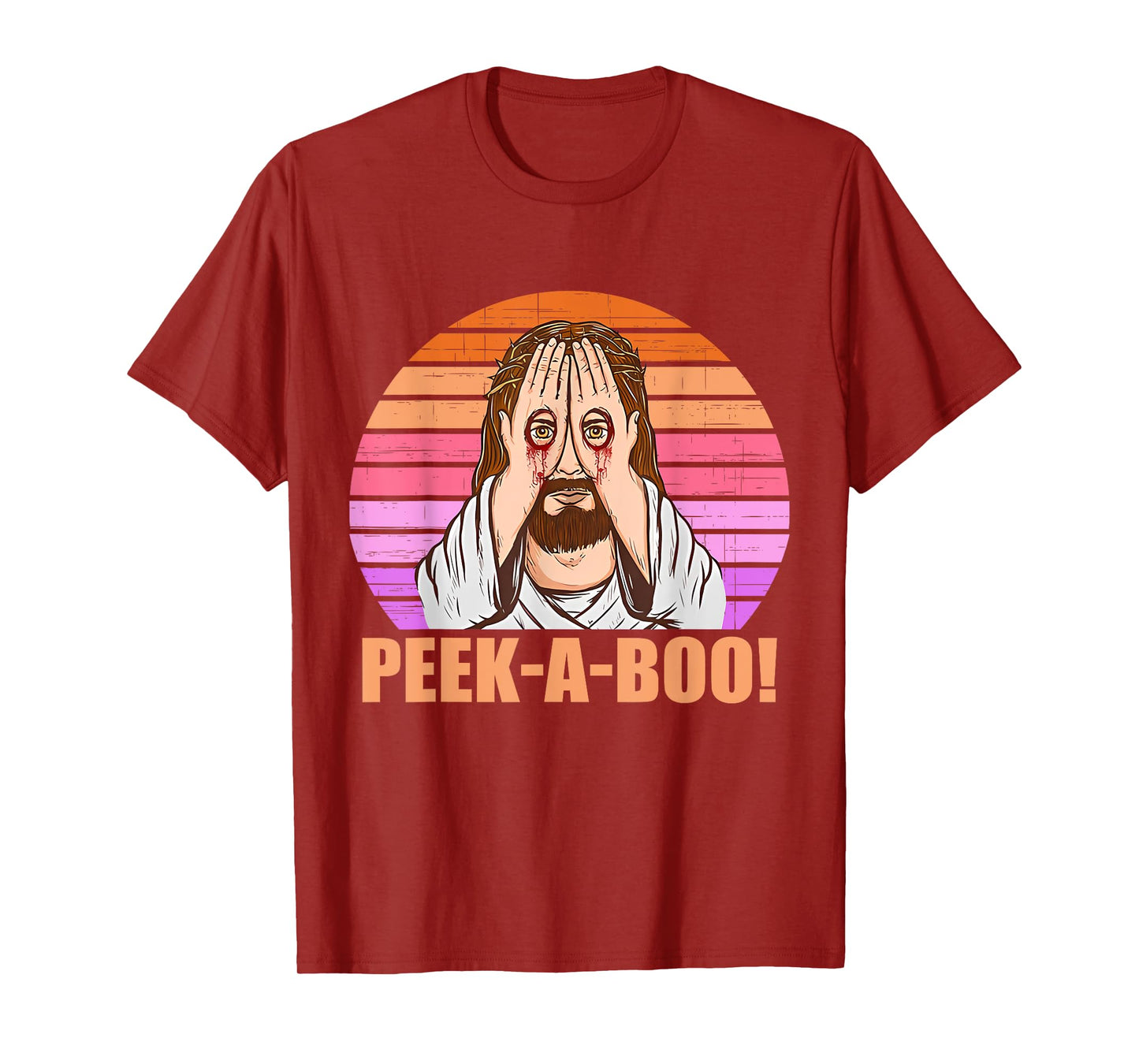 Funny Peek-A-Boo Jesus Looking Vintage Quote T-Shirt