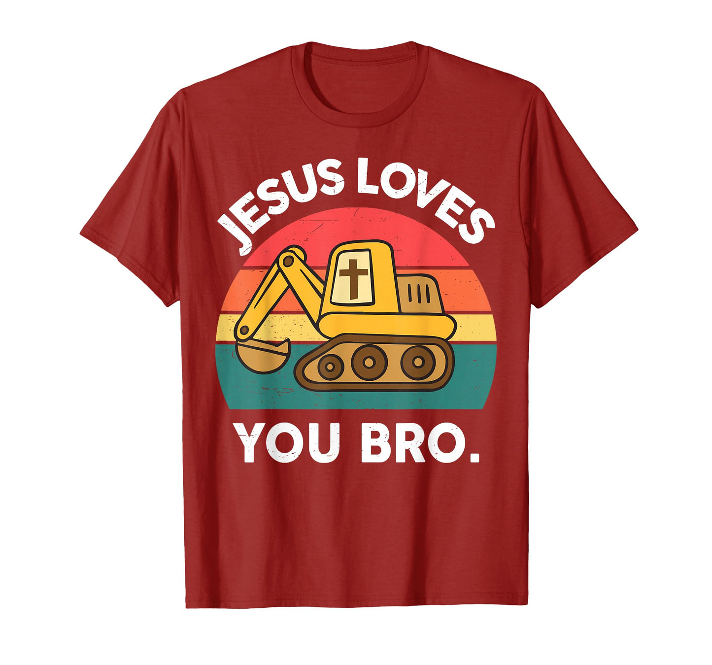 Funny Christian Boys Jesus Loves You Bro Humorous Faith Gift T-Shirt