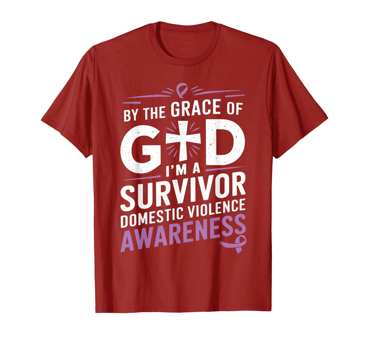 By The Grace Of God I'm A Survivor DV Awareness Month T-Shirt