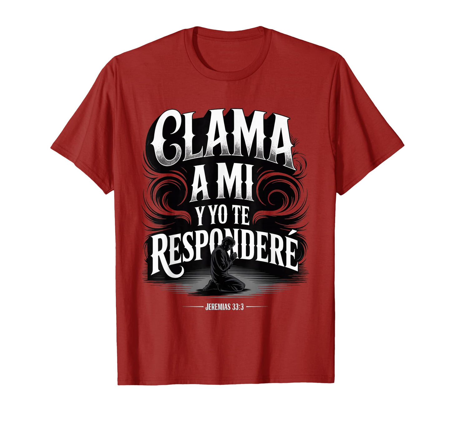 Christian Prayer Design Jeremiah 33:3 Bible Verse in Spanish T-Shirt