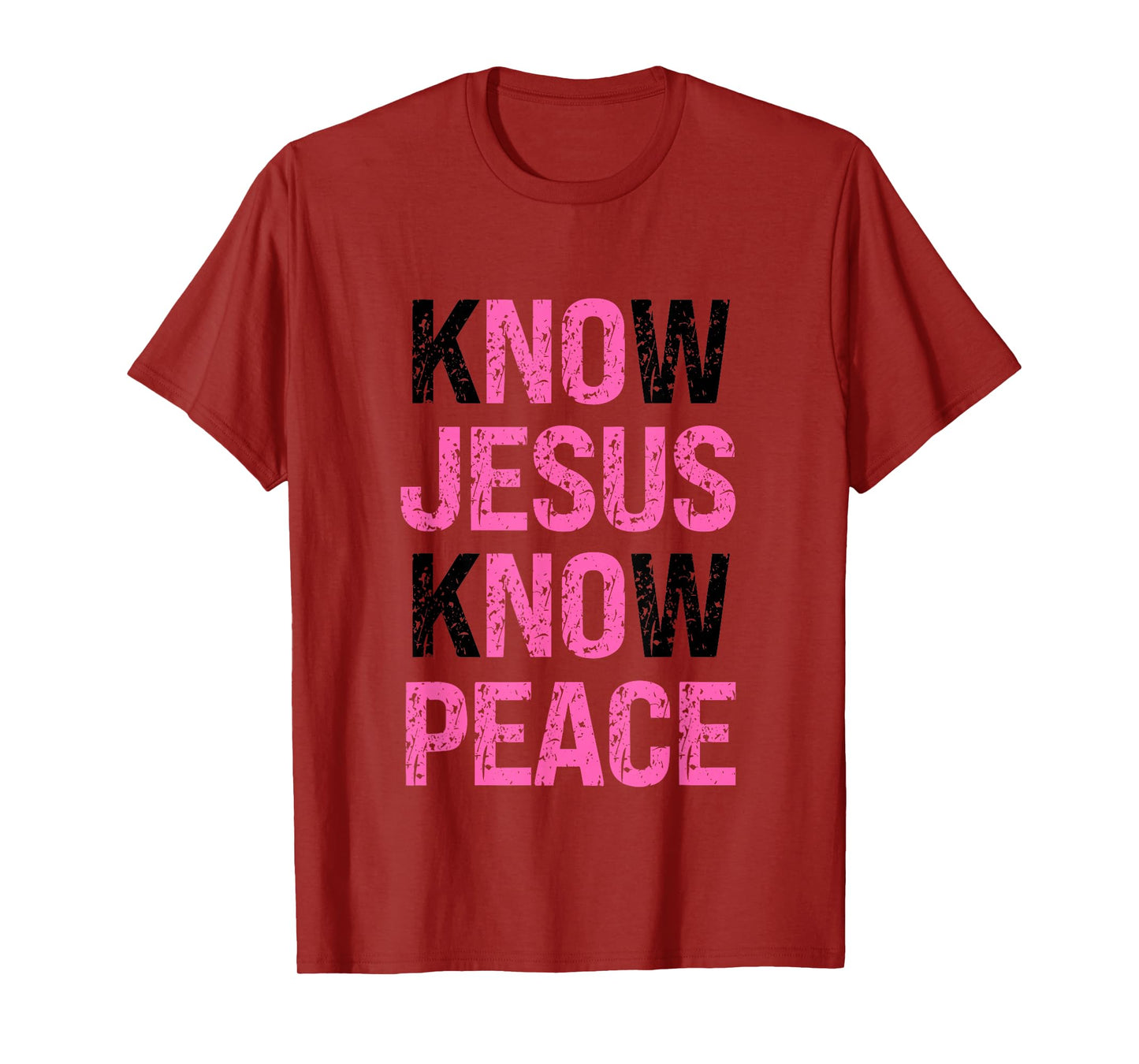 Know Jesus Know Peace Faith Based T-Shirt