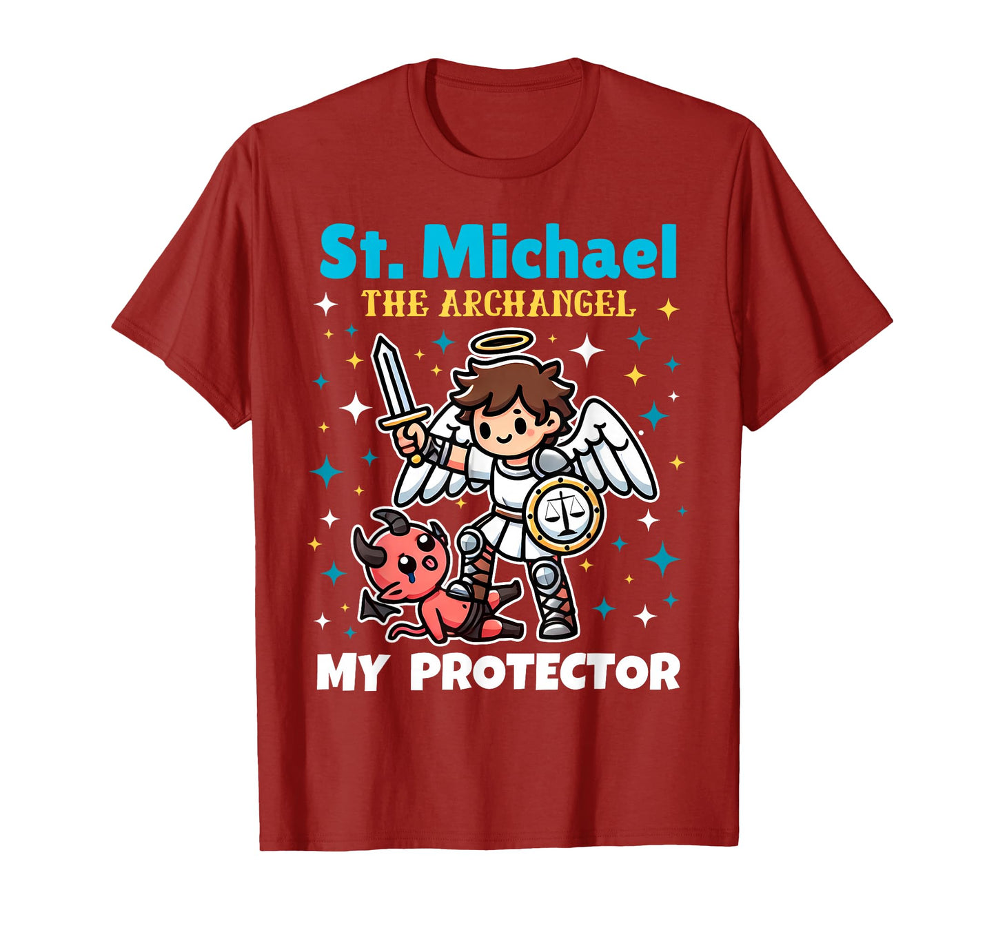Saint Michael the Archangel Catholic Archangel Pray for kids T-Shirt