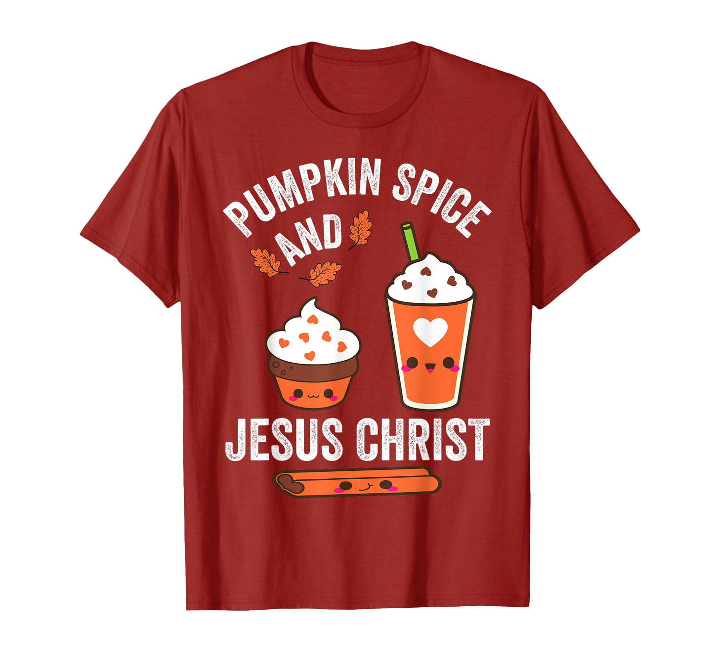 PUMPKIN SPICE AND JESUS CHRIST WOMENS FALL CHRISTIAN LOVERS T-Shirt