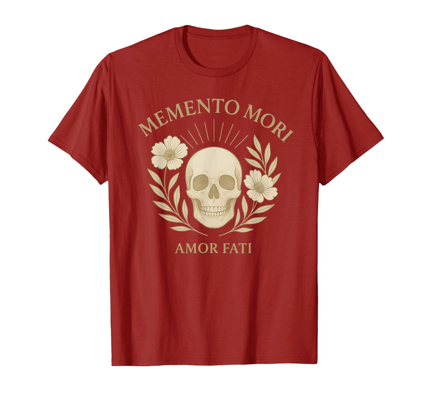 Memento Mori Amor Fati Latin Stoic Quote T-Shirt