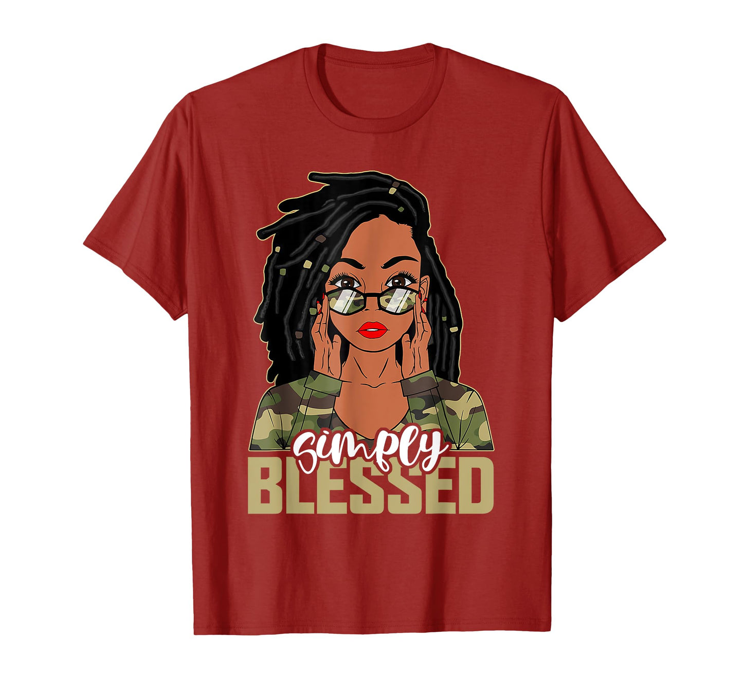 Blessed Black Woman Praying Afro African American Christian T-Shirt